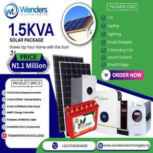 1.5KVA Complete Solar Package